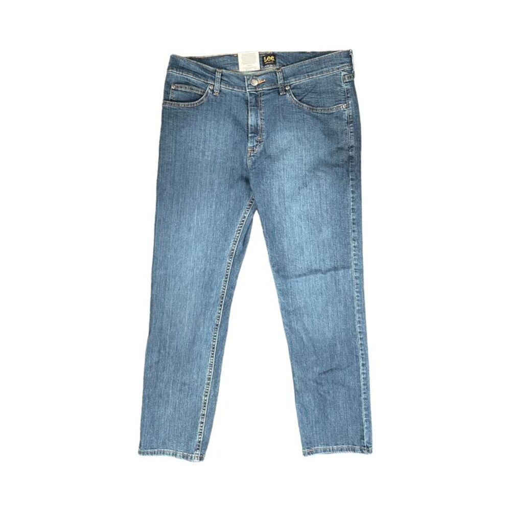 Tinted Midshade - Lee Men's 5 Pocket Regular Straight Leg Denim Comfort Stretch